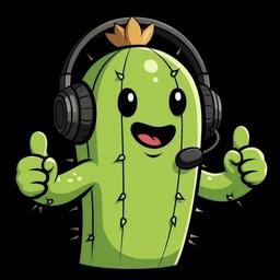 Zippy Cactus mascot with headset giving a thumbs-up