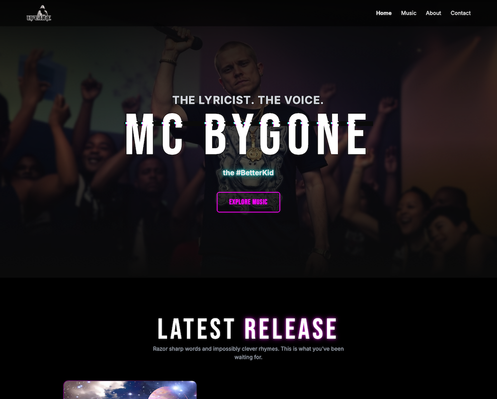 Example of a bold and vibrant website design